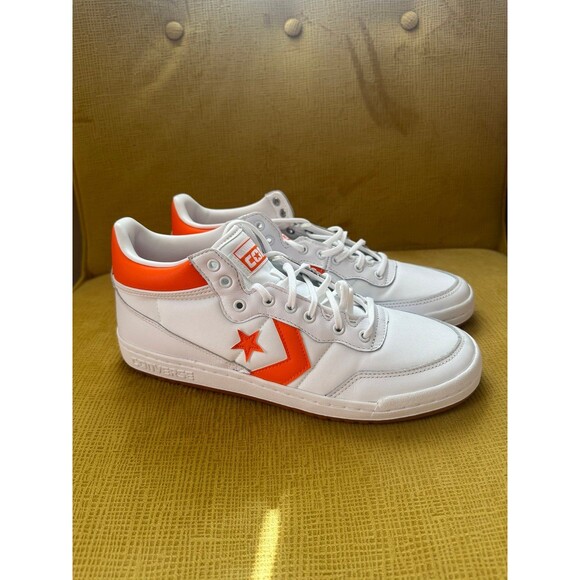Converse Fastbreak Pro Leather Mid 'White Orange Gum - Picture 1 of 7